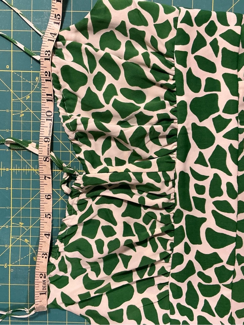 2325 - Dynamite Green and Cream Printed Slip Dress - Picture 8 of 10